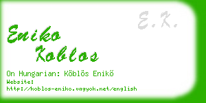 eniko koblos business card